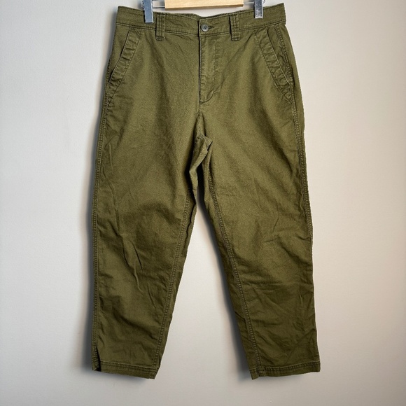 Old Navy Womens M-TALL OG Chino Casual High-Rise Pant Olive Green Campus Office - Picture 1 of 15